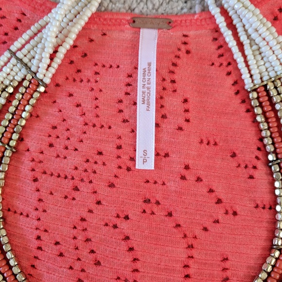 Free People Coral Peplum Tank, Size - S - Picture 3 of 3